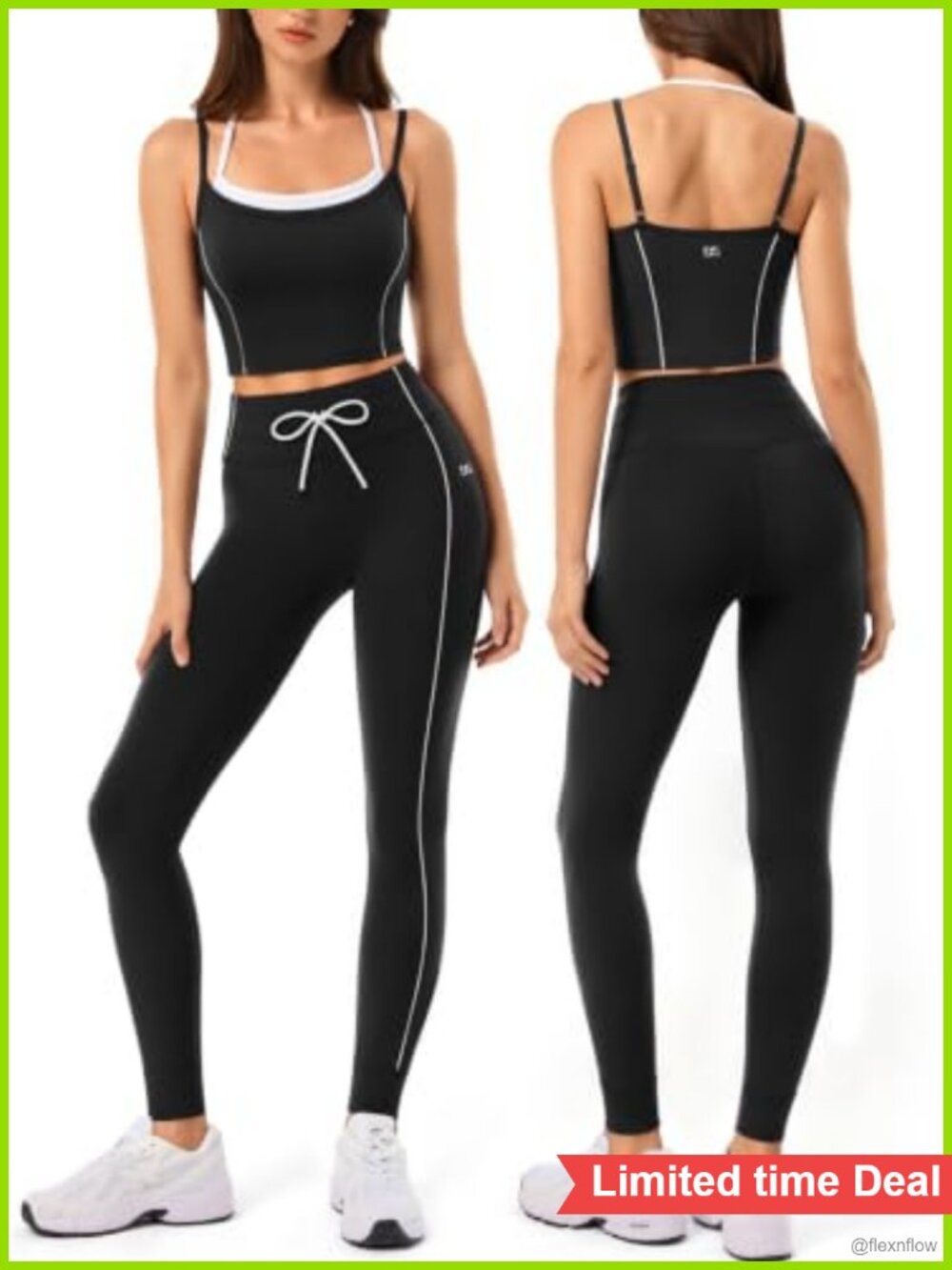 Women's 2-Piece Workout Set Seamless Leggings & Tank Top High Waist Yoga Gym